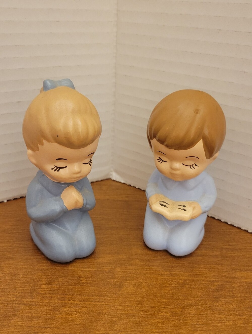Blue Boy and Girl Prayer Figurine Set - Home Accents